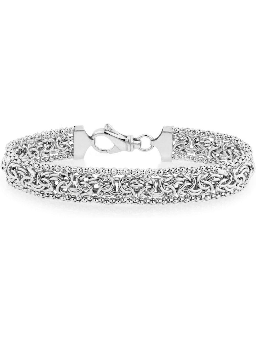 Elegant 18K Gold Plated Byzantine Bracelet in 925 Sterling Silver - Timeless